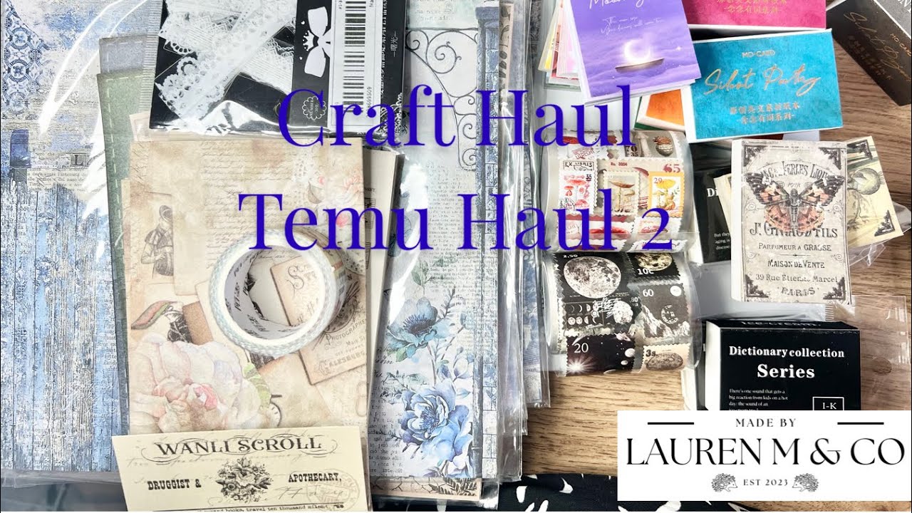 Temu Craft Haul - Papers, Stickers, Stamps, Washi Tape & More