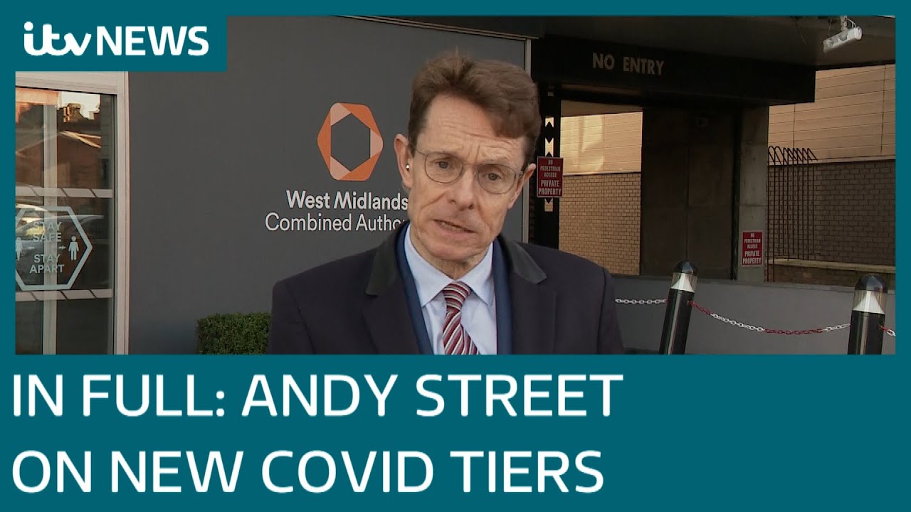 West Midlands Mayor Andy Street says it's 'disappointing' the region is in Tier 3 | ITV News