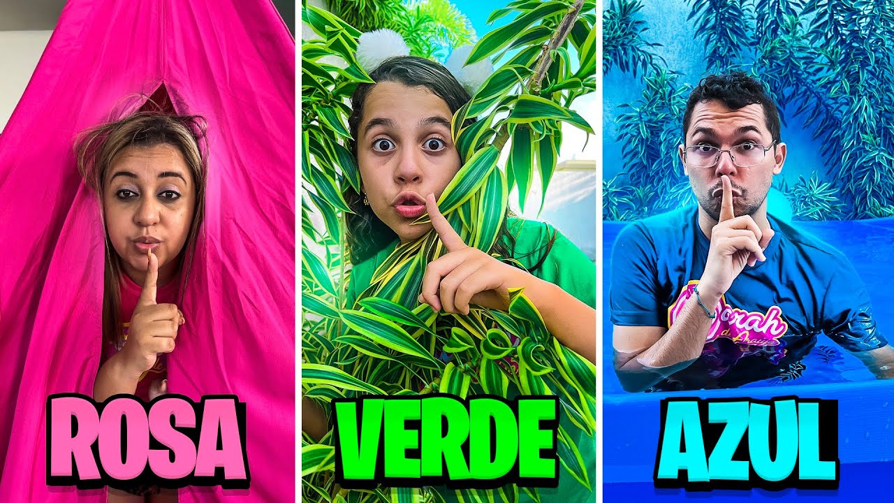ESCONDE ESCONDE na COR SORTEADA em FAMÍLIA ! - Sarah de Araújo