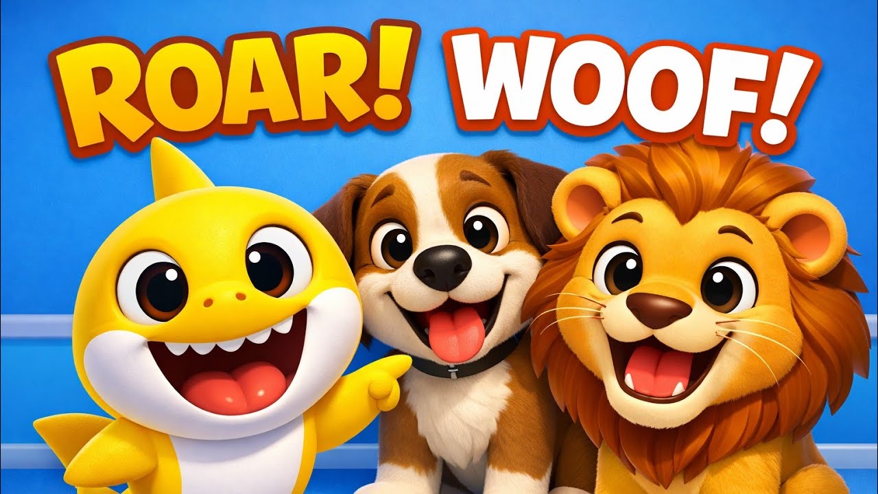 Baby Shark Learns Animal Sounds! 🐶🦁 | Kids Cartoon
