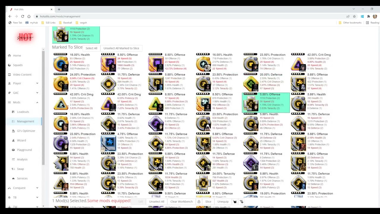 SWGOH Tips & Tricks #2 - HotUtils Mod Slicing