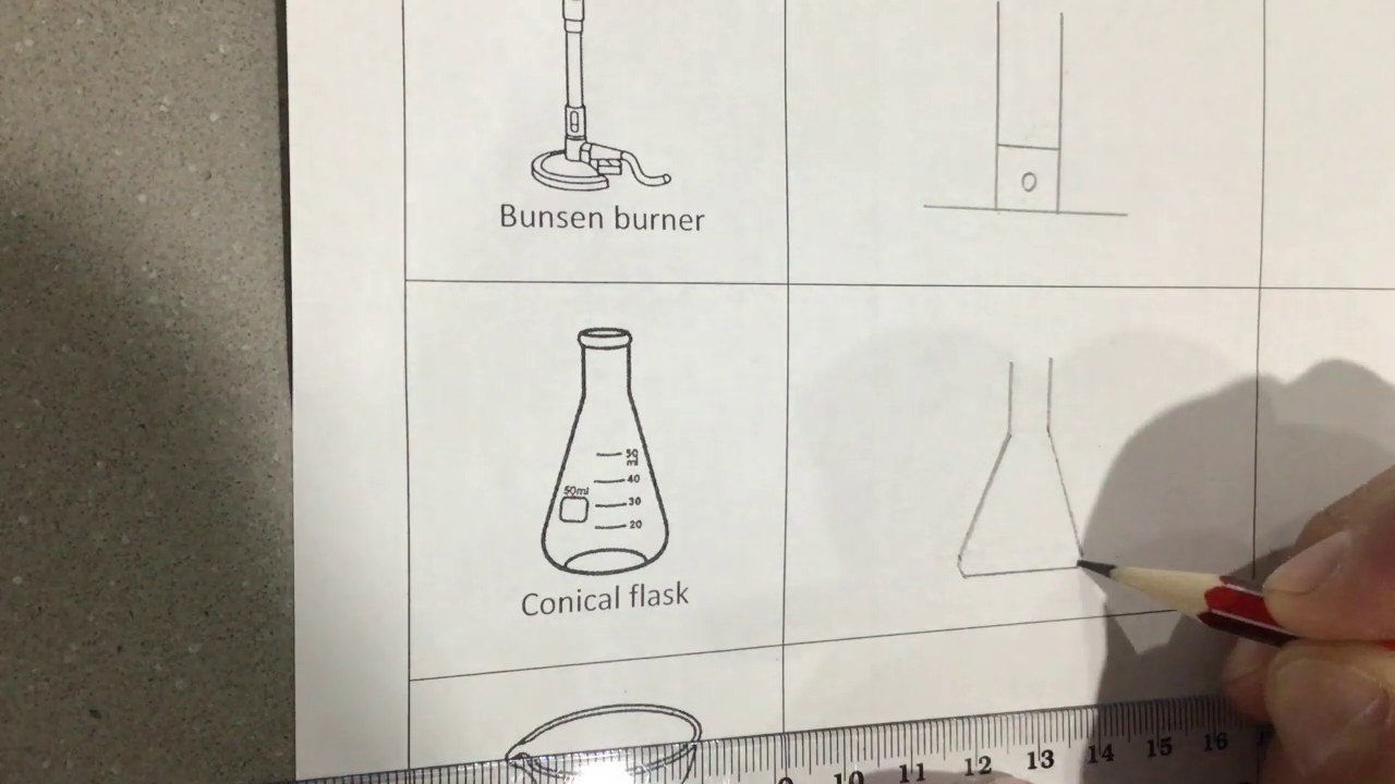 Drawing scientific equipment