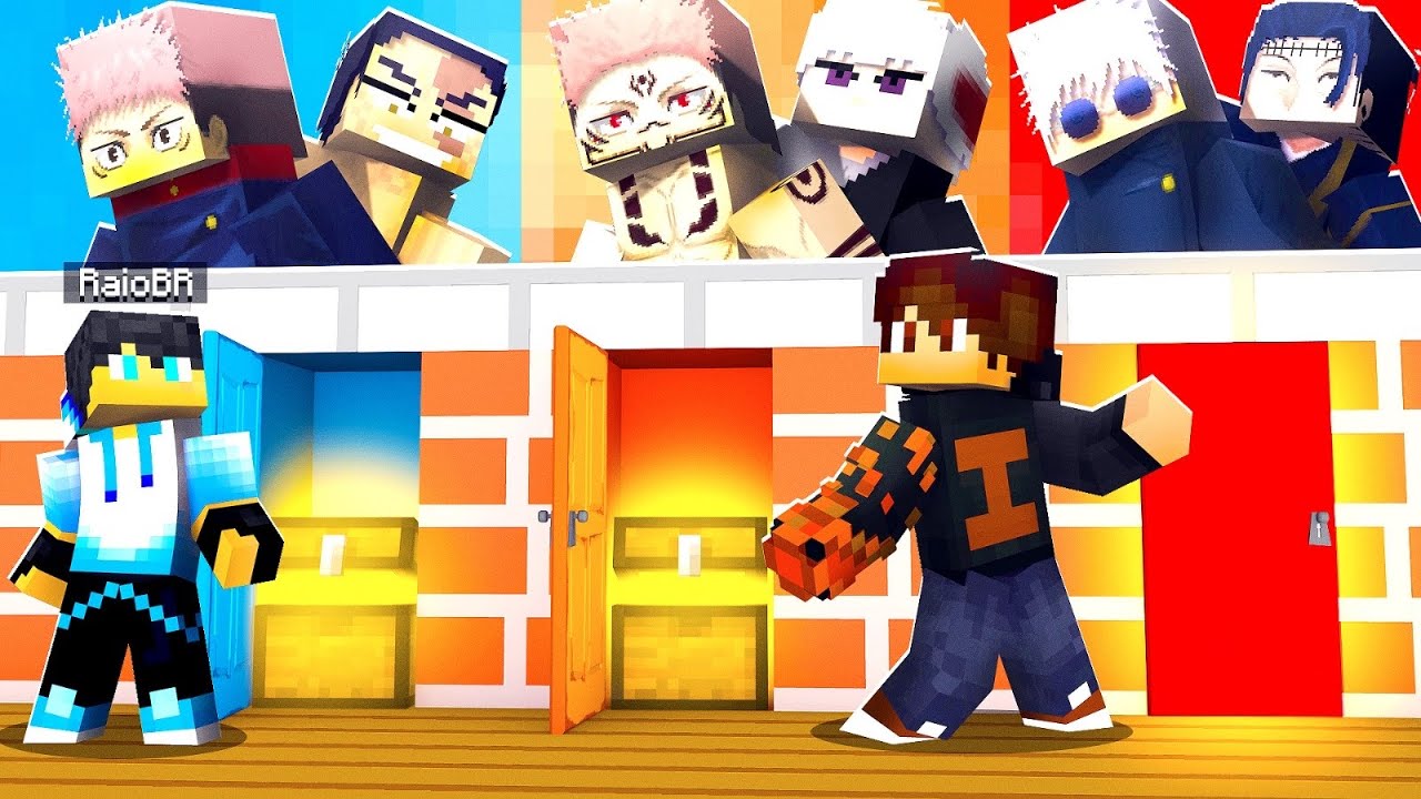 NÃO ESCOLHA A PORTA ERRADA em DUPLAS no JUJUTSU KAISEN de MINECRAFT !! ‹ Ine ›