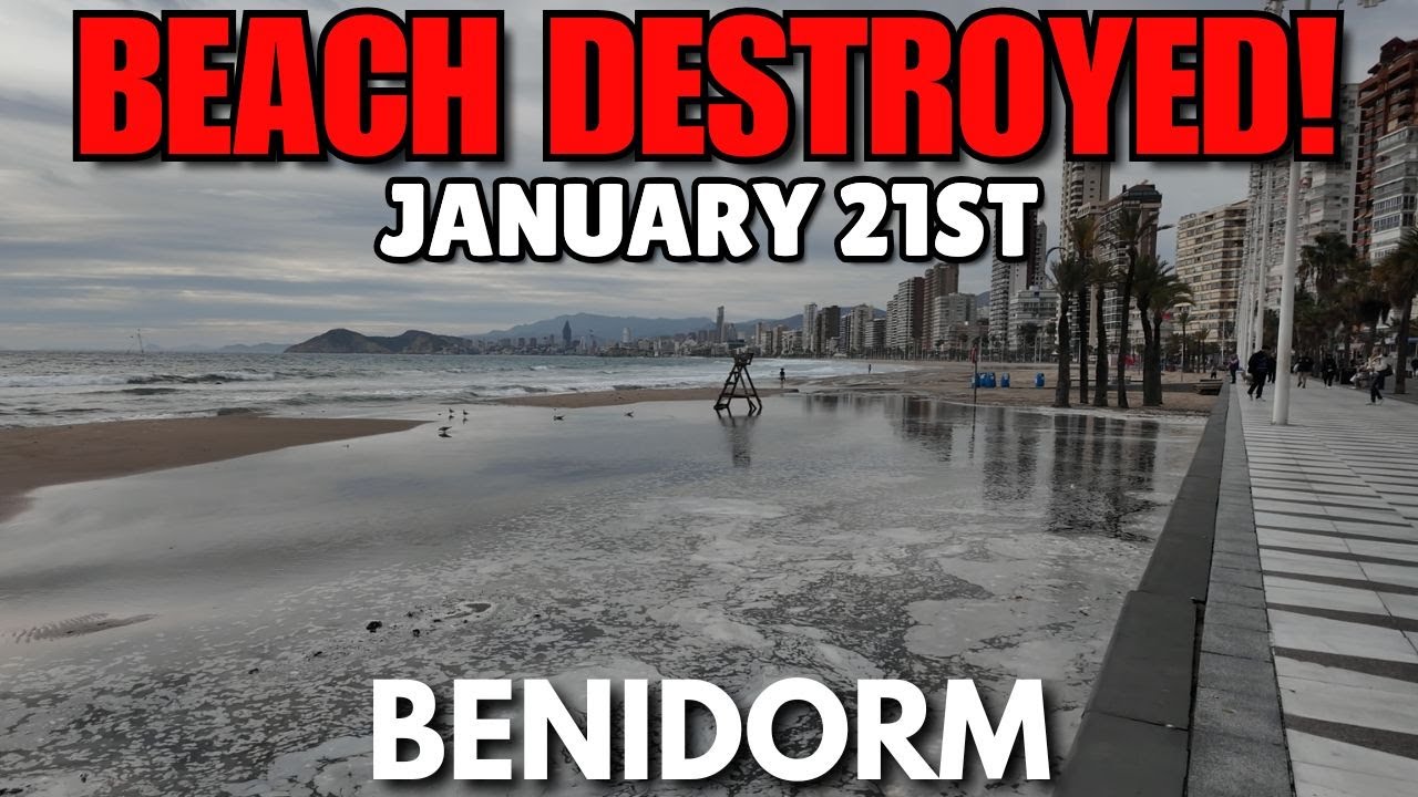 Benidorm Beach DESTROYED & FLOODED by Storm Harry?! 😱