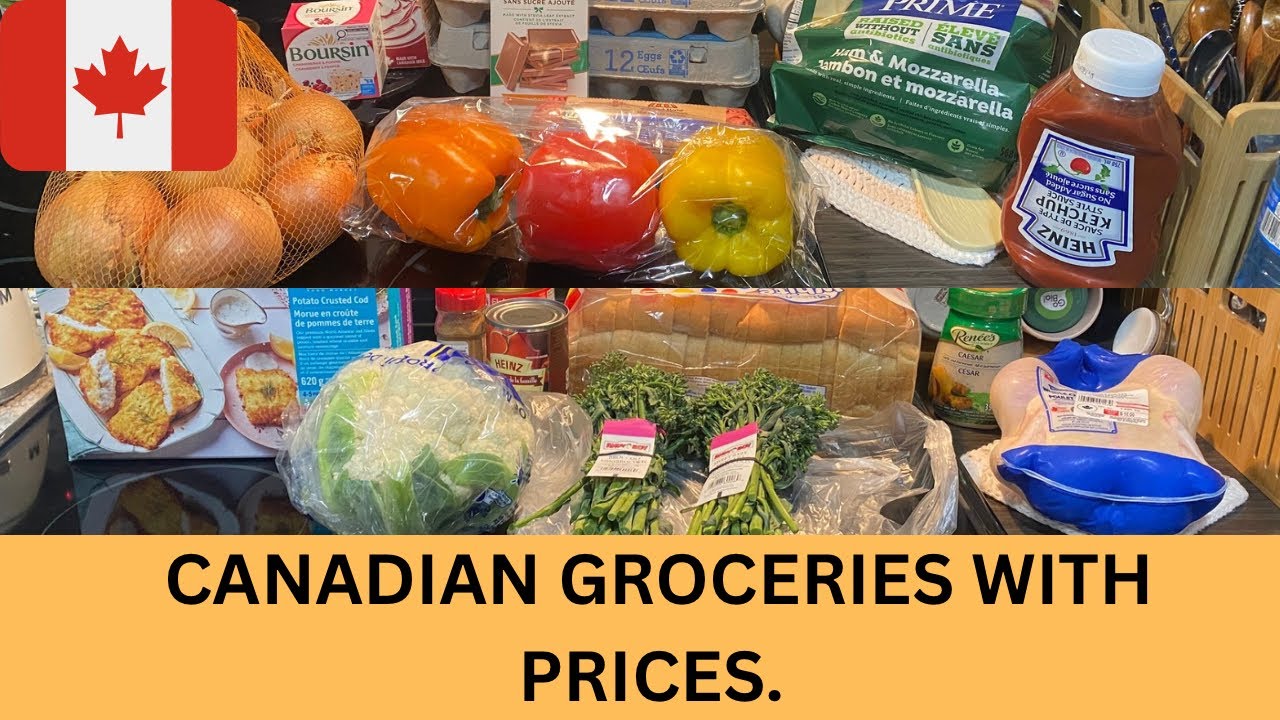 CANADIAN GROCERIES WITH PRICES. 