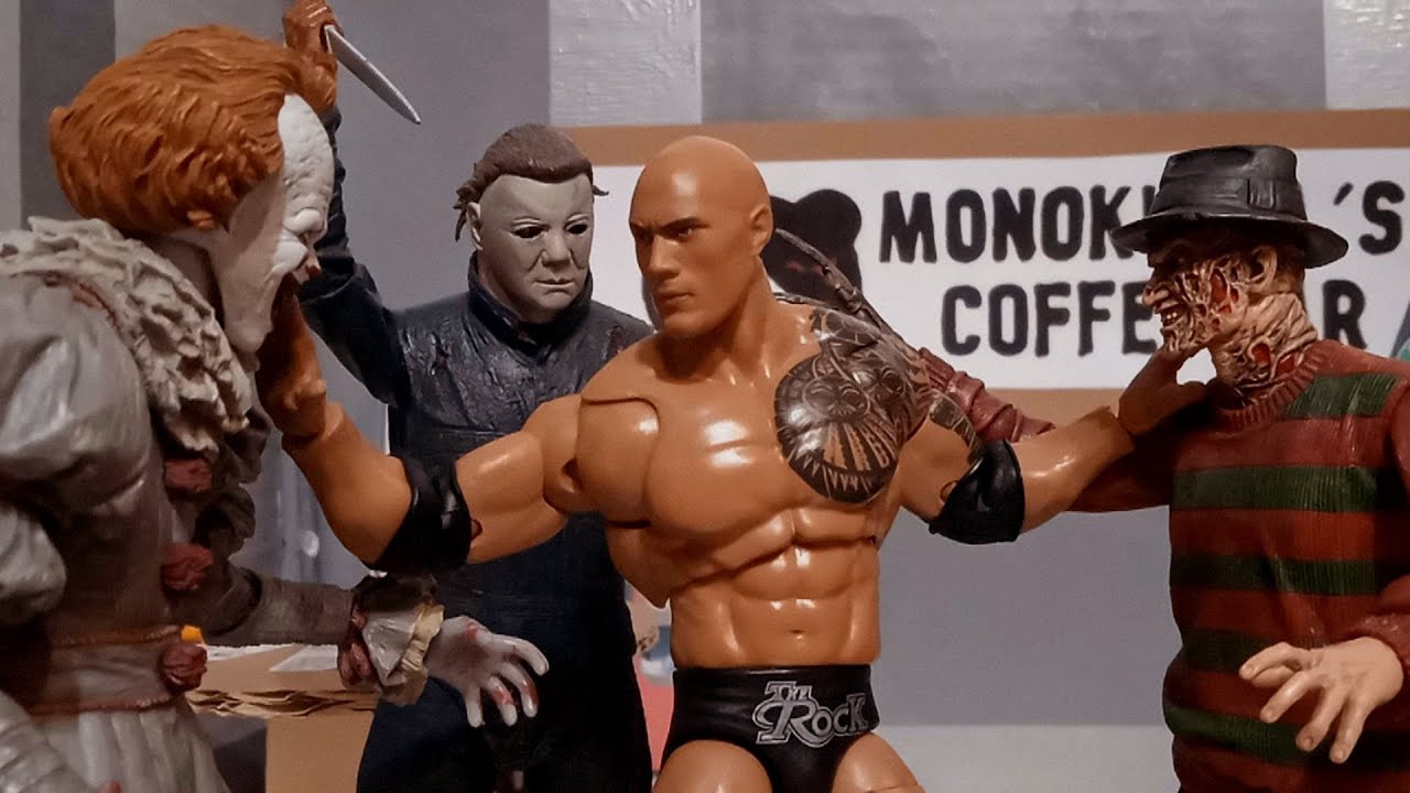 The Rock vs The Killers (Michael Myers, Pennywise, Freddy Krueger)