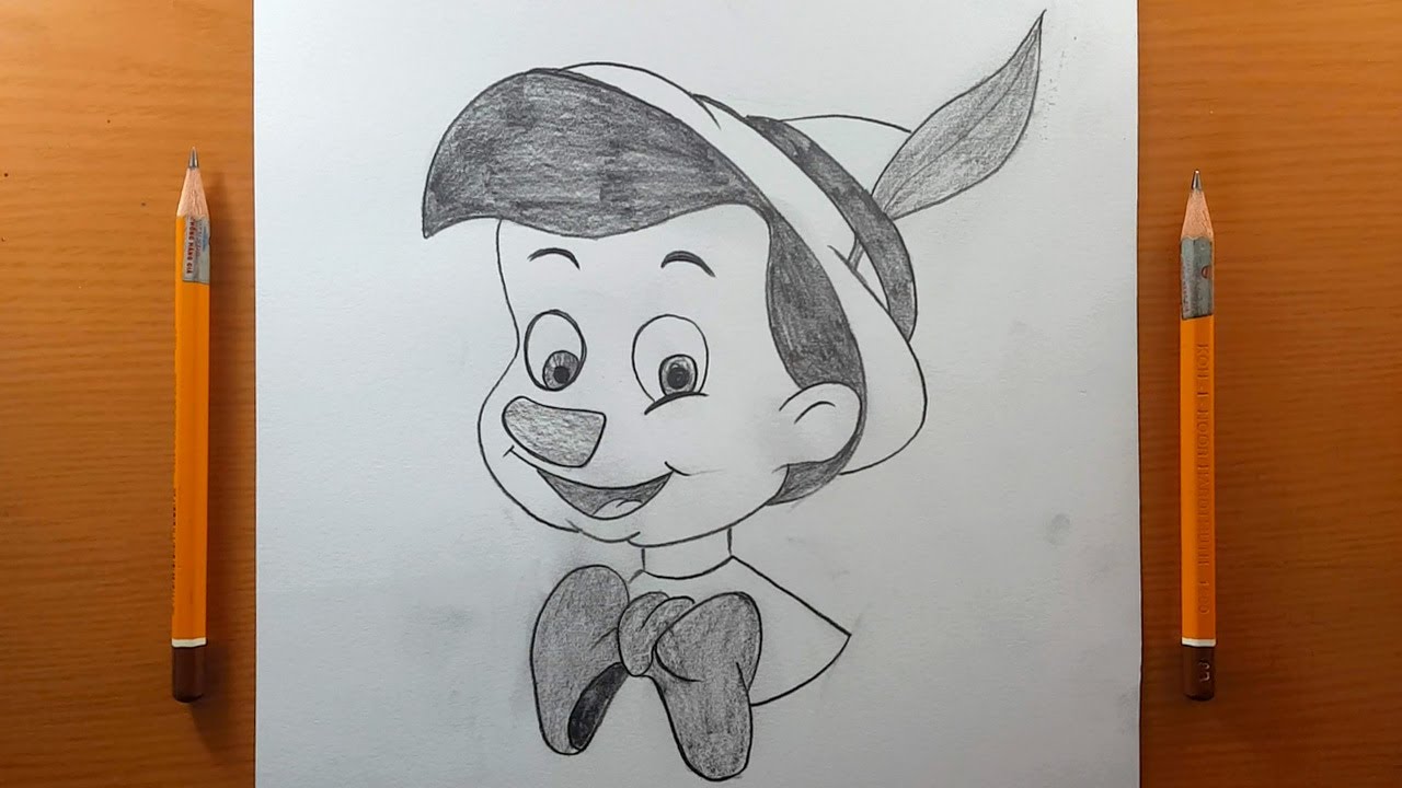 Come disegnare Pinocchio facile e come realizzare disegni  Pinocchio a matita