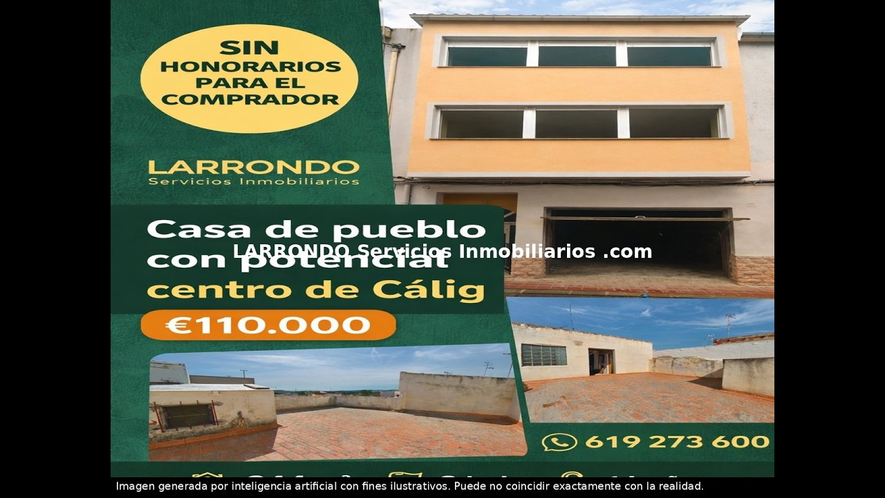 CALIG , CASA SEMI-REFORMADA CON GARAJE-ALMACEN +3 ALTURAS CON TERRAZA