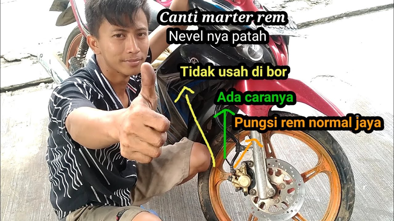 Cara buang angin rem cakram nevel kaliper nya patah