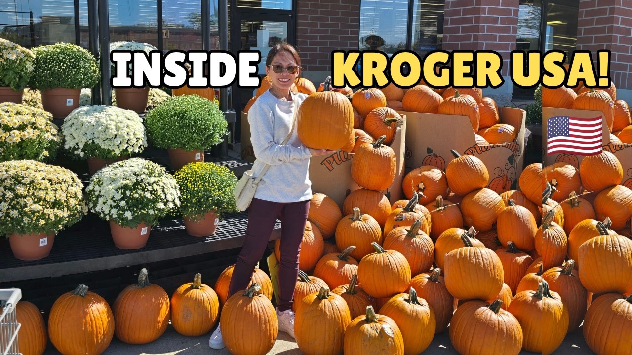 What is grocery shopping like in America 🇺🇸 #Kroger | Shiela Piet