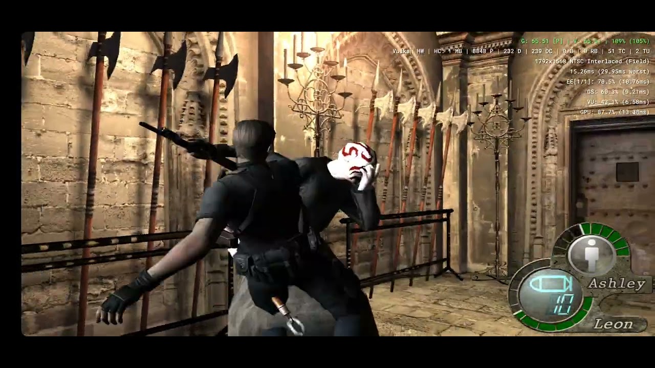 Re4 aether sx2 em 1792p a 60 fps ( qualidade do jogo )