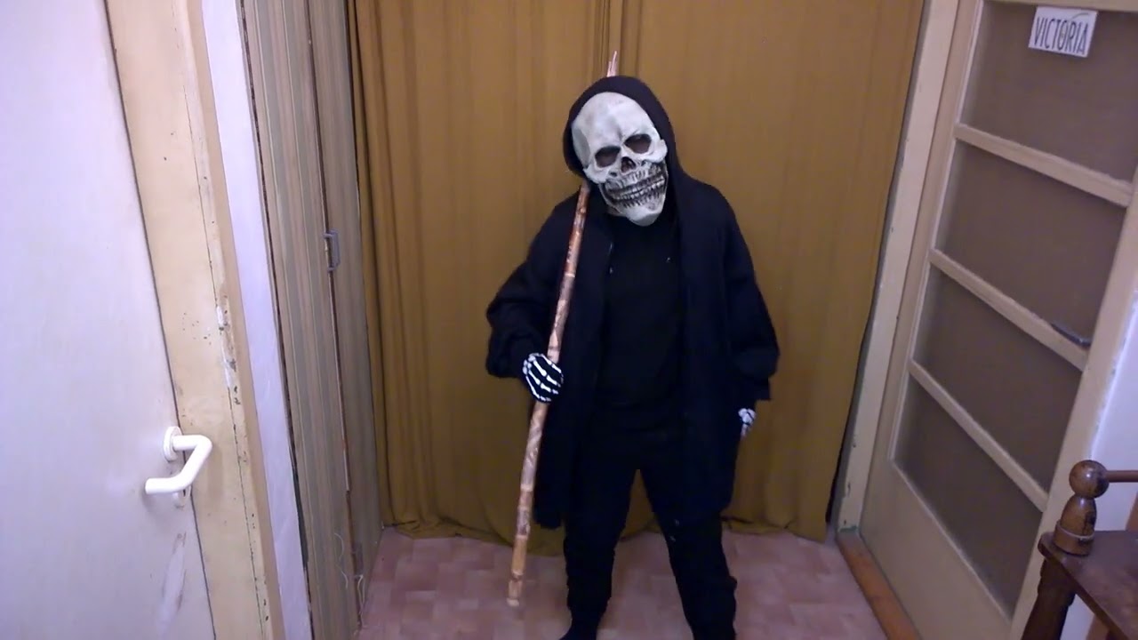 Scary Skeleton costume, smrtka, kostlivec, smrtak