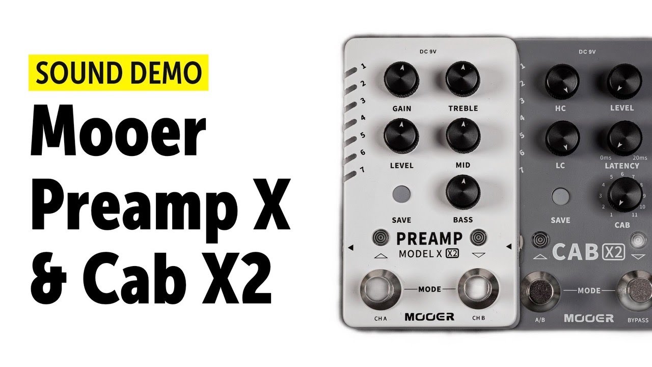 Mooer Preamp Model X & Mooer Cab X2 - Sound Demo (no talking)
