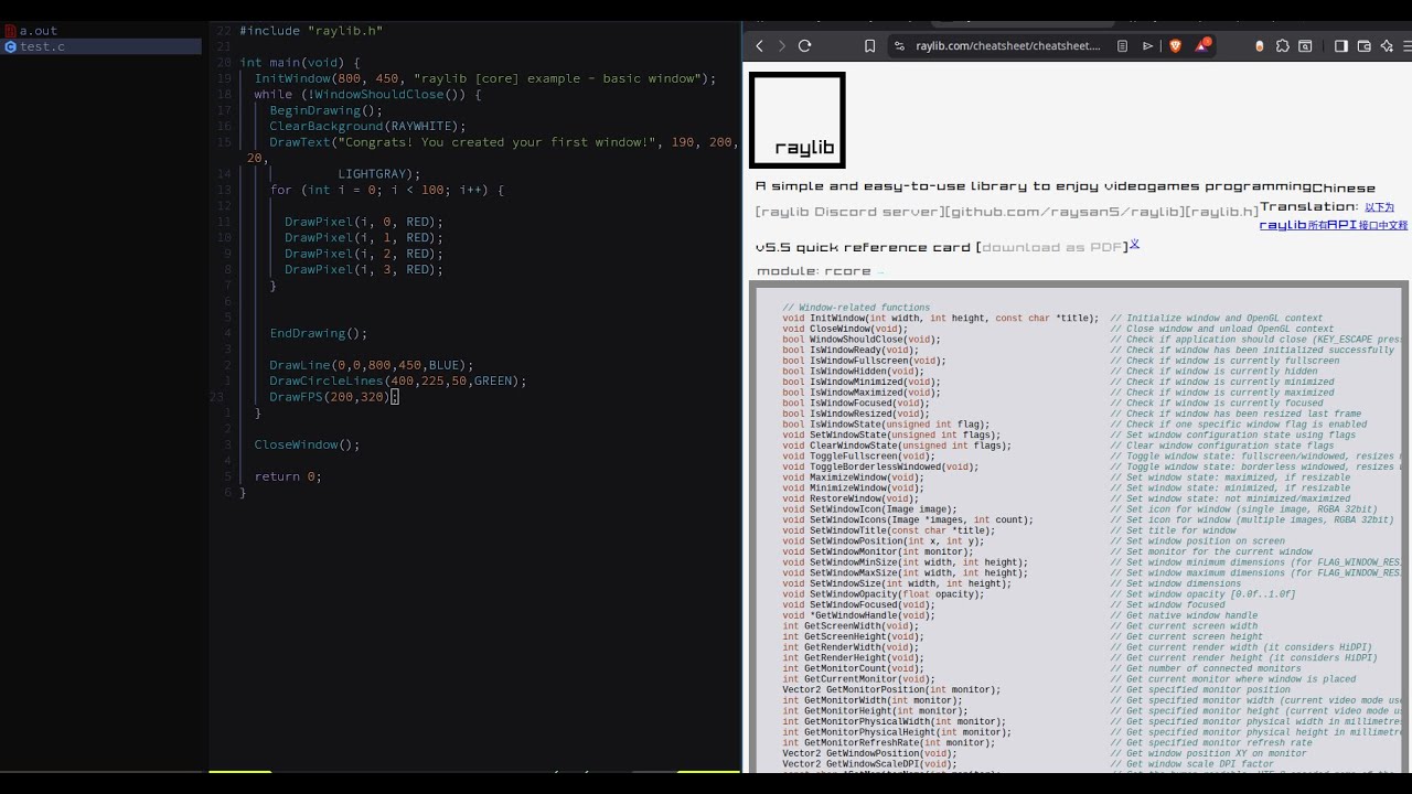 I Tried raylib for the First Time (Installation + First Drawings)