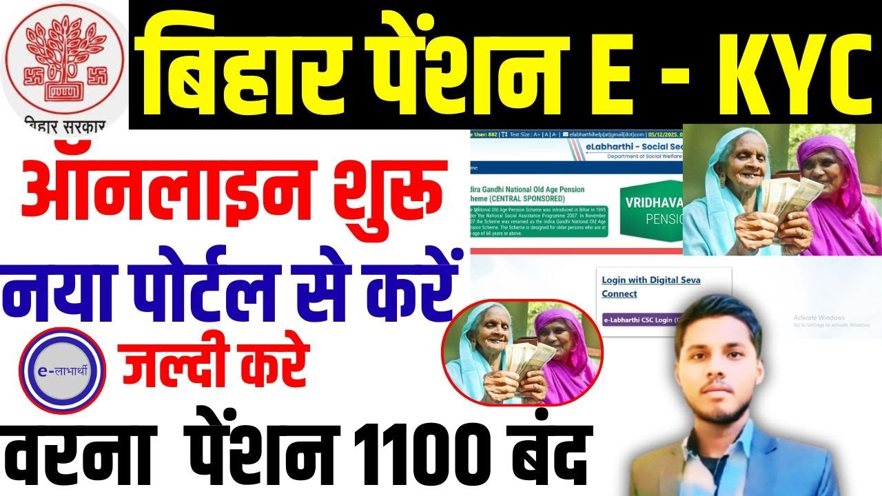 Bihar eLabharthi Pension E-KYC 2025 Online: बिहार सरकार ने पेंशनधारकों के लिए नया ई-