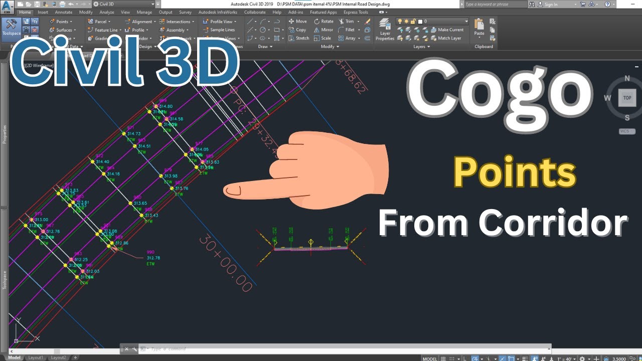 How to Create COGO points From Corridor in Civil 3D