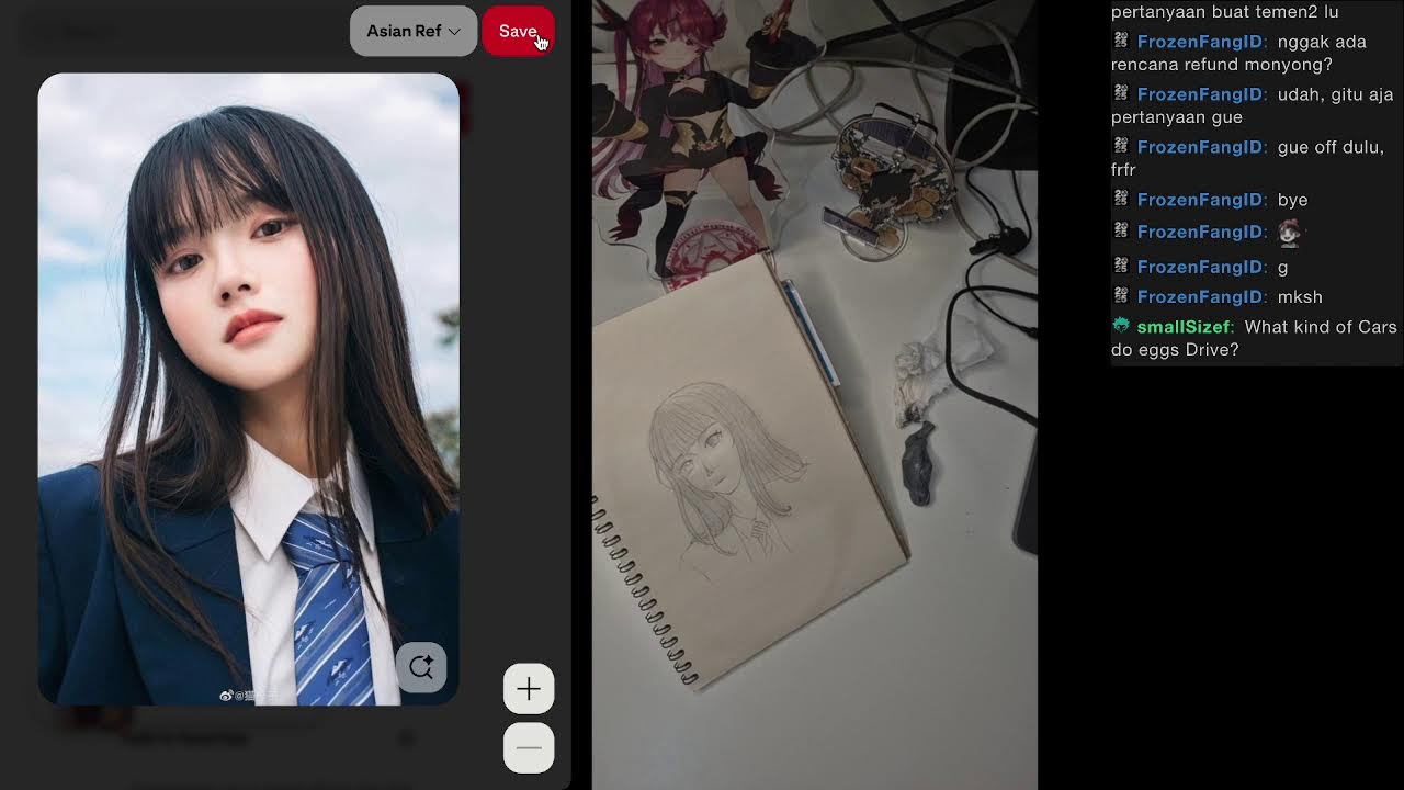 Temenin boku menguji kemampuan setelah 20 hari belajar menggambar muka anime