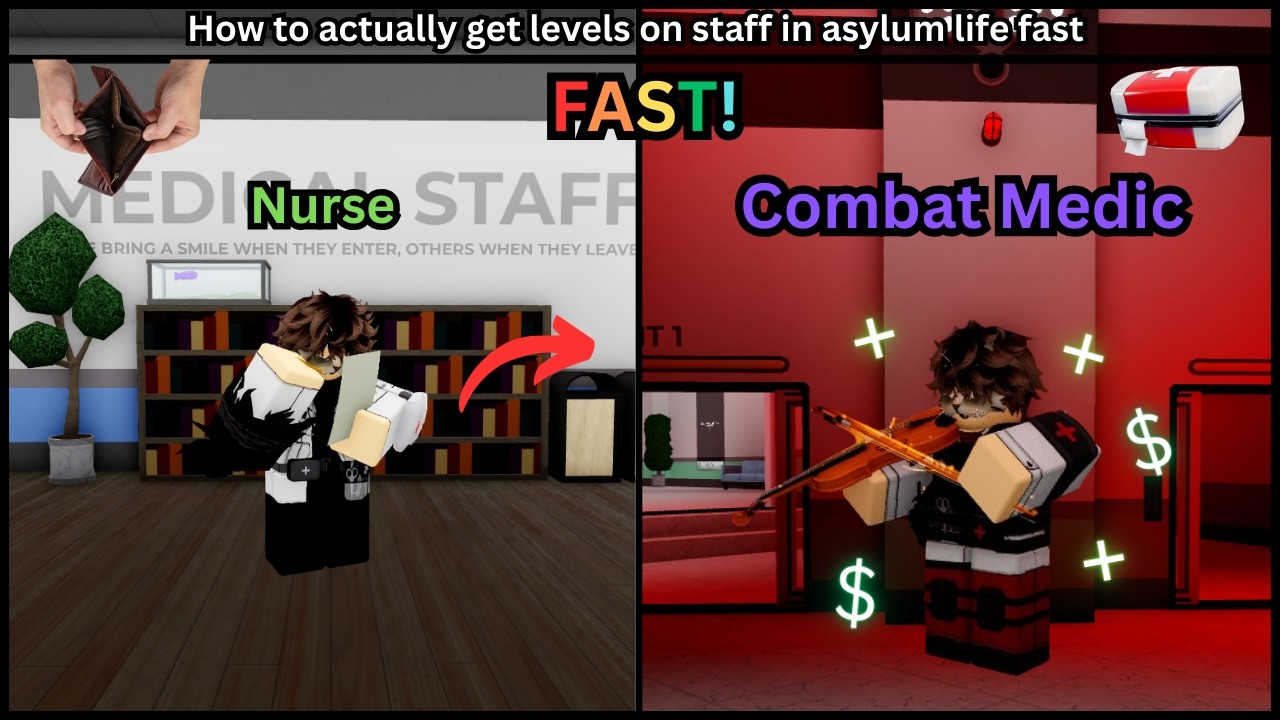 Roblox Asylum Life: Как быстро повысить уровень в команде сотрудников!