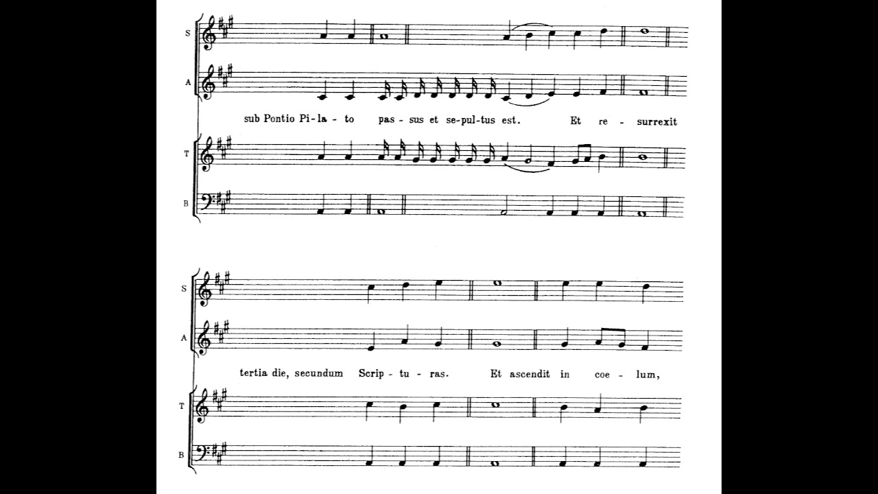 Igor Stravinsky - Credo for Choir (1949) [Score-Video]