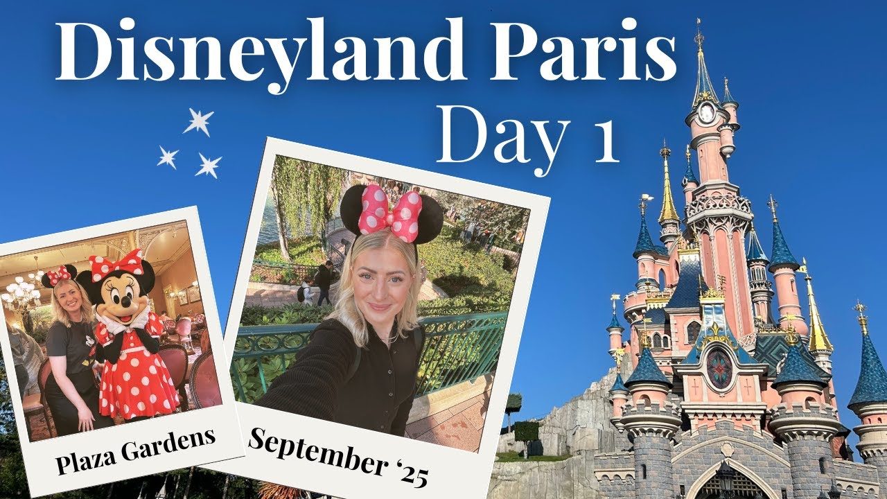DISNEYLAND PARIS DAY 1 🩷 | Walt's and Plaza Gardens Character Dining 🍽️ | Rides 🎢 | Shopping  🛍️