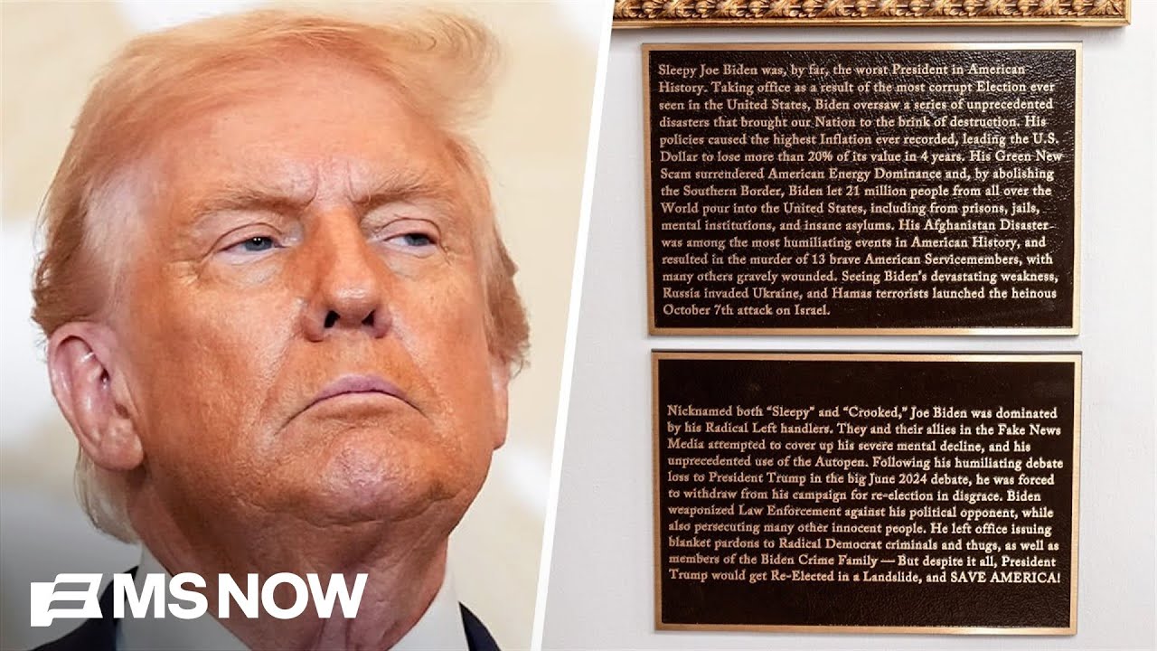 'Vulgar, repulsive': Trump receives backlash for mocking Biden, Obama in new White House plaques