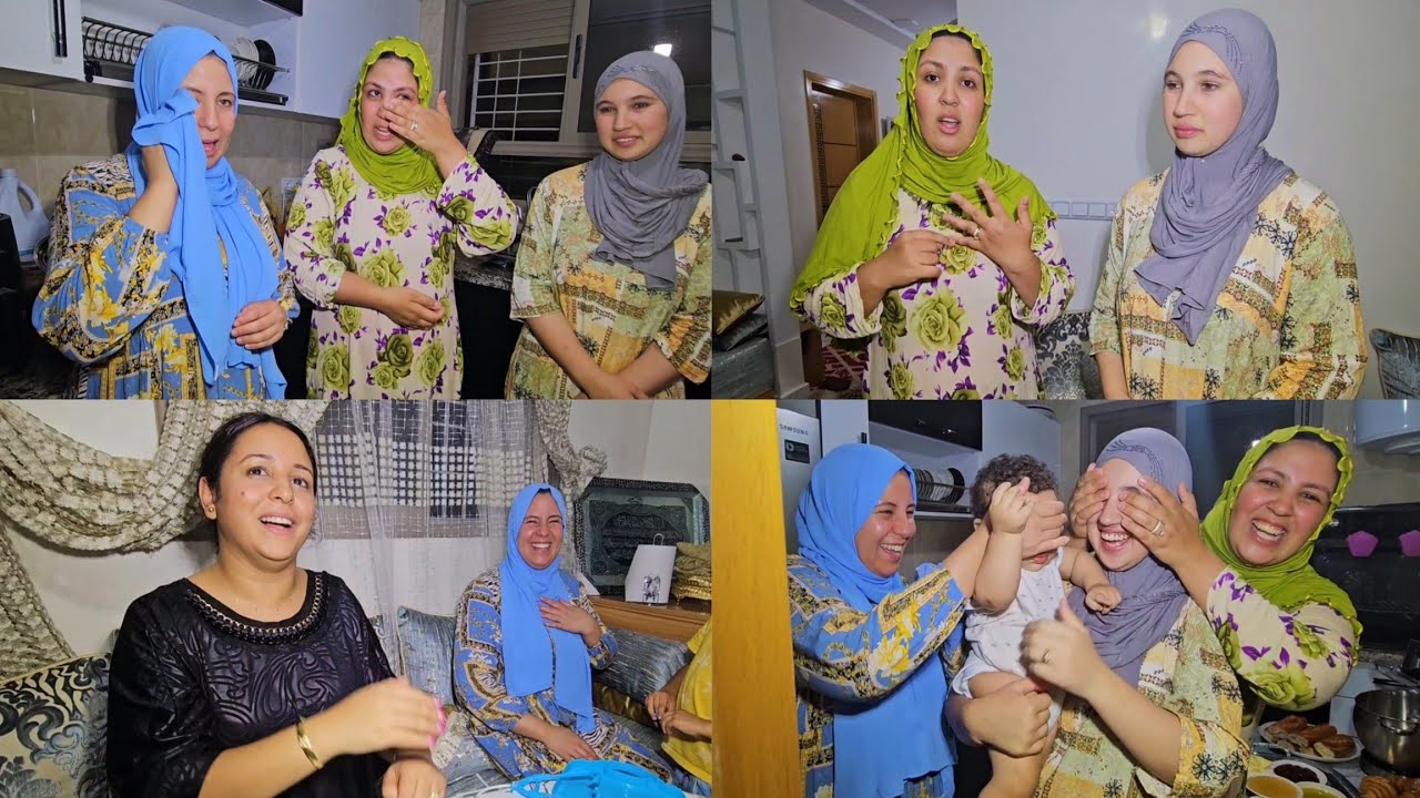 بالفرحة بكينا هدشي مكانش متوقعينو كولشي كيصلي على النبي او العريسات بهد الخبار تفاجئو