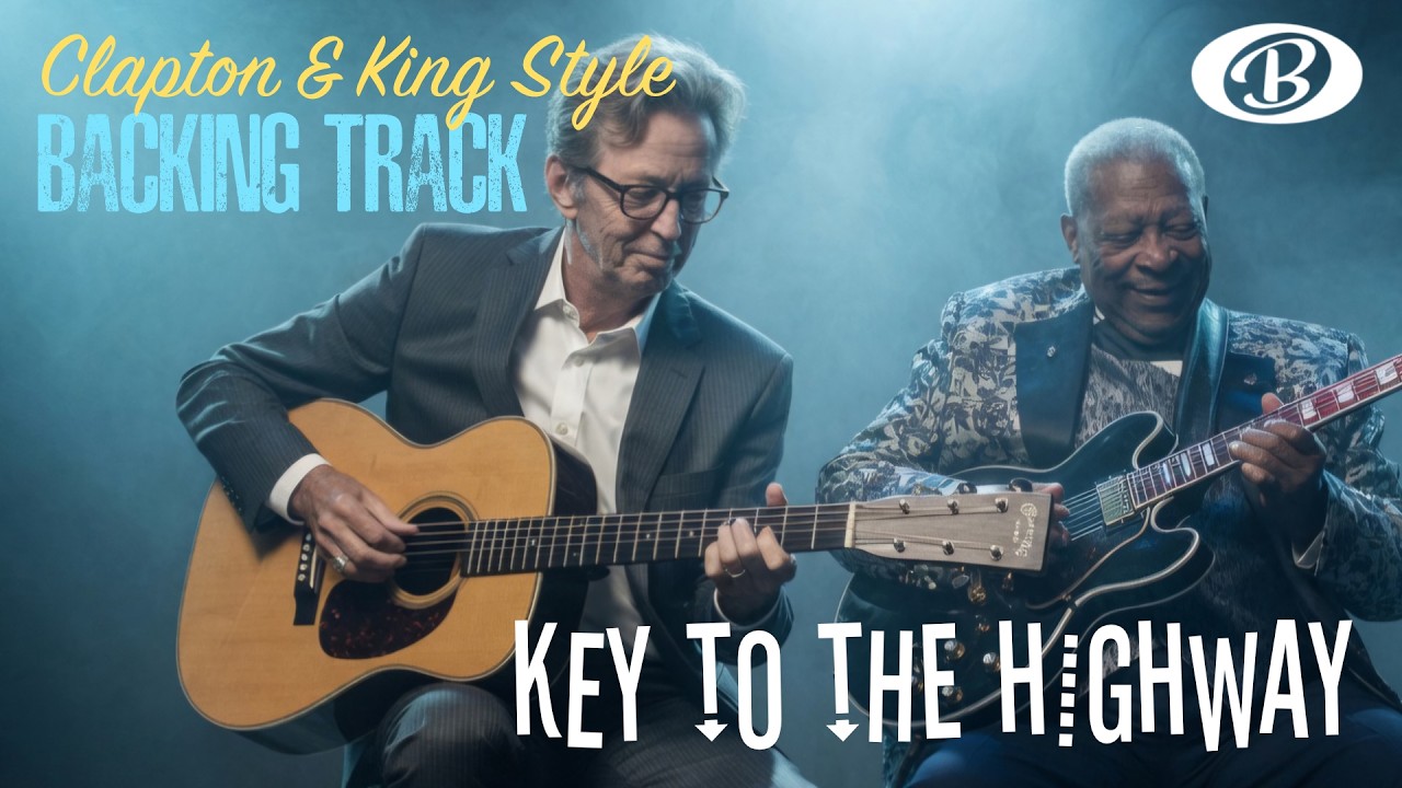 Key To The Highway blues backing track in A | In the style of Eric Clapton & BB King