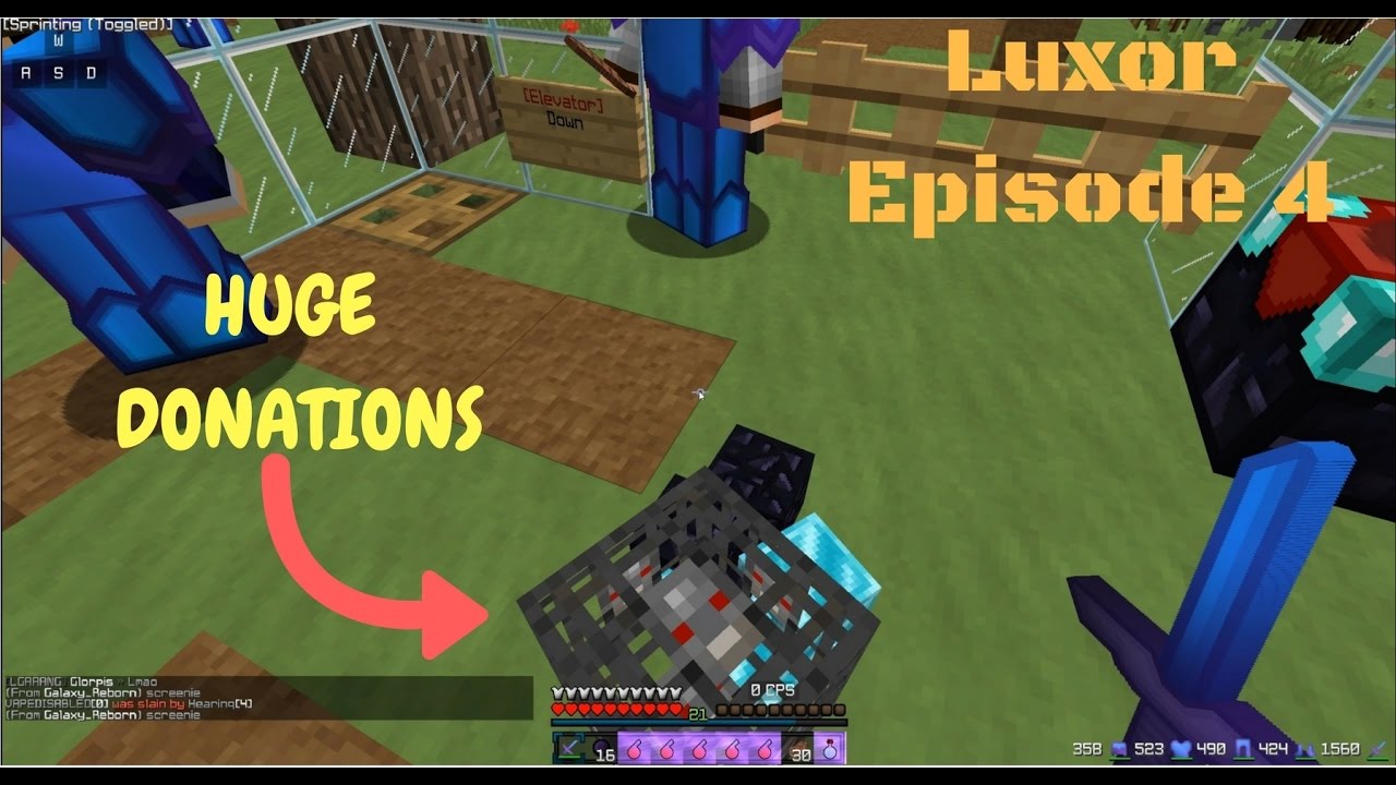 LuxorMC Map 1 (4) - INSANE DONATIONS & RUNNING INTO A 