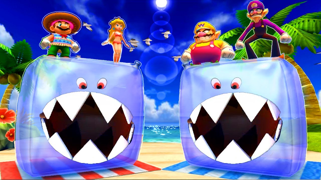 Mario Party The top 100 All 2 vs 2 Minigames - Mario and Peach Vs Wario and Waluigi  (Master CPU)