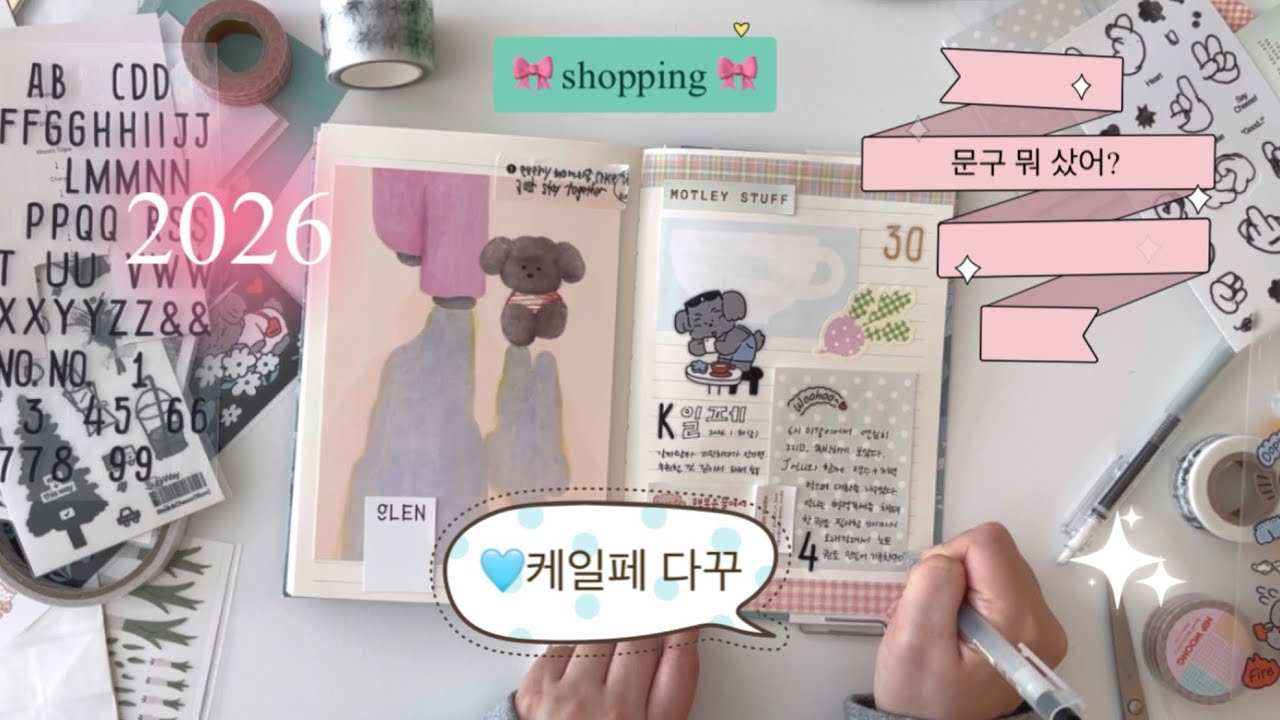 케일페 하울! 다꾸템 소개해요🎀 처음 발견한 문구들🩵 다 예쁘다🫶