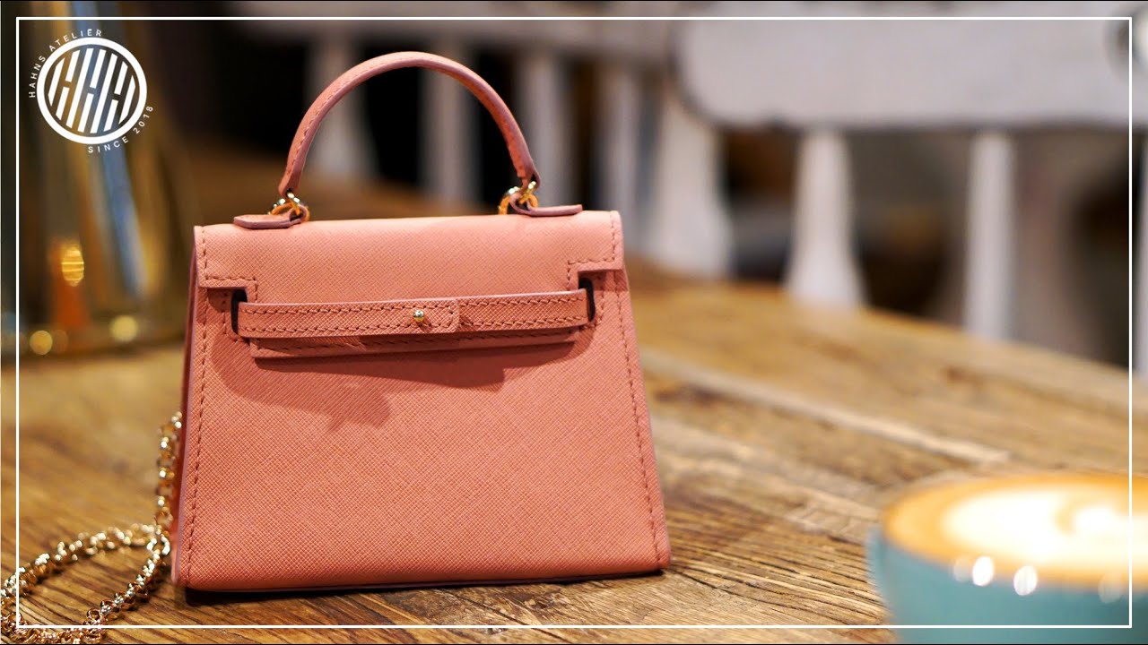 [Leather Craft] Making a small bag / Free PDF pattern