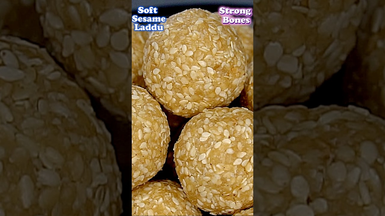 💪పాకం లేకుండా మెత్తని నువ్వుల లడ్డు😋  #laddu #shorts #shortvideo #viral #sesame