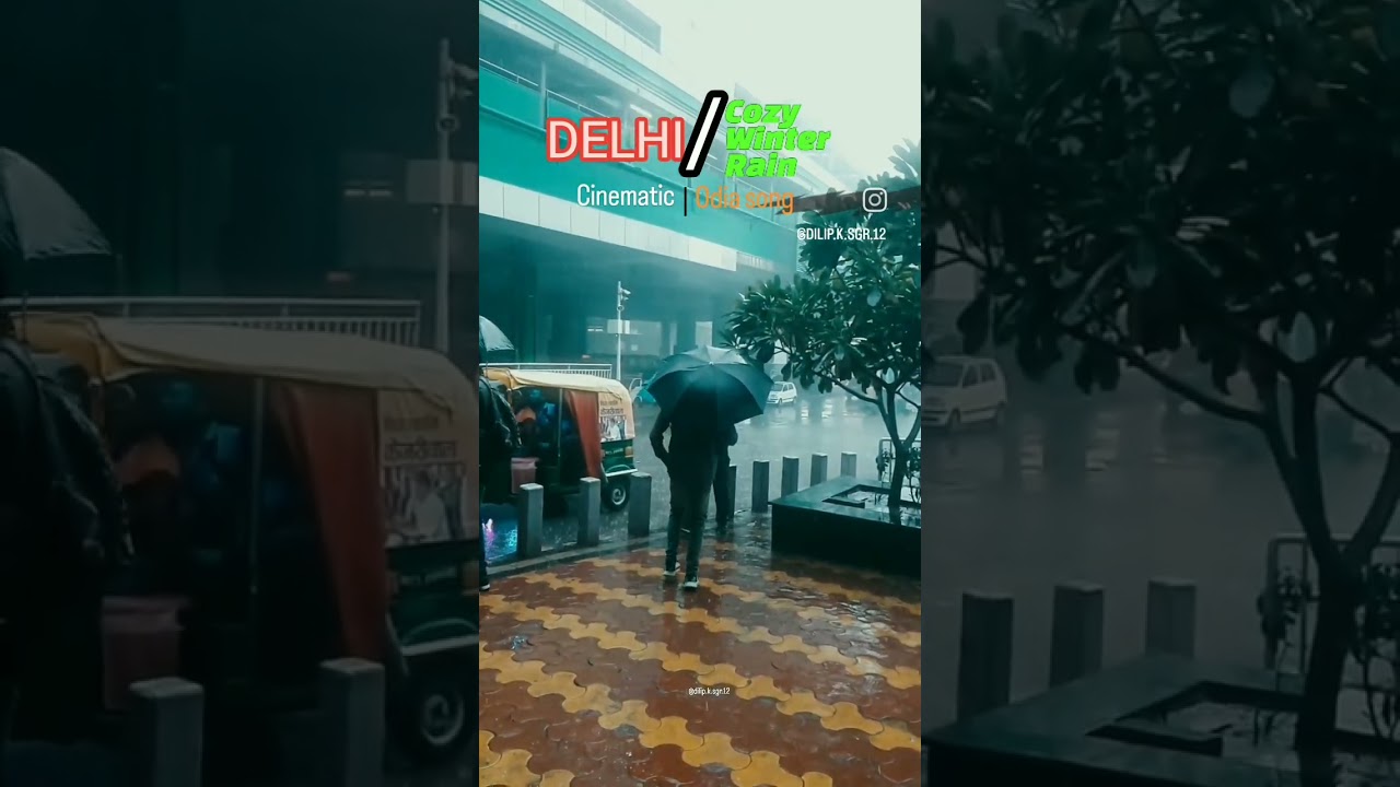 Winter 🥶 rain in Delhi 🌧️☔.✨#DelhiDiaries #WinterRain#rainphotography