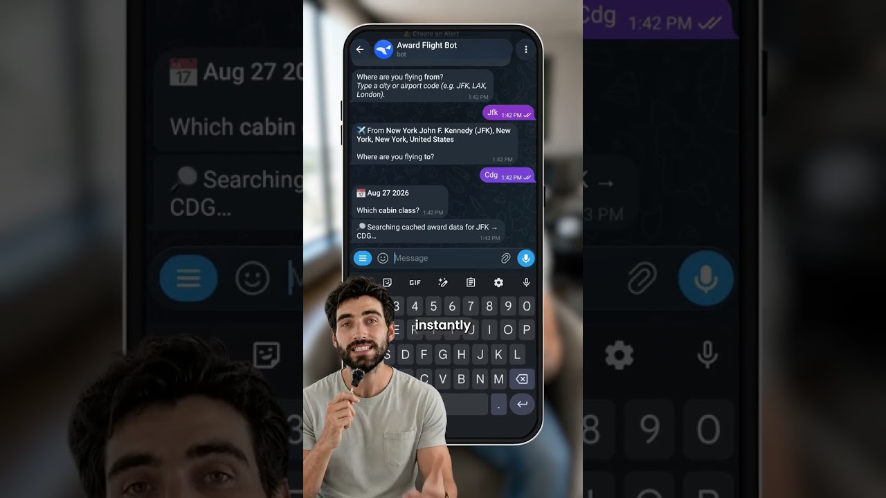How to Search Award Flights on Telegram ✈️