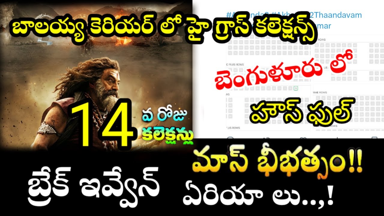 Akhanda2 14days Collections ! Balakrishna ! Boyapati seenu ! Tollywood Ticket