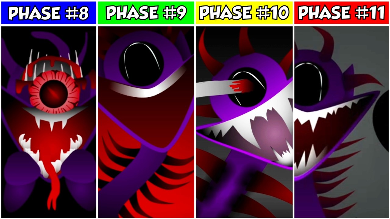 Incredibox Sprunki Phase 8 New MOD vs 9 vs 10 vs 11