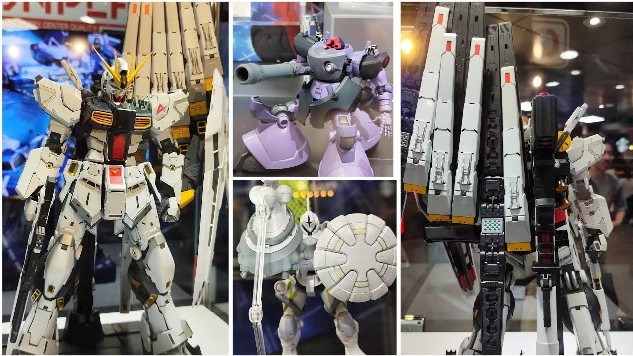 豪華先行展示！ PERFECT GRADE UNLEASHED 1/60 νガンダム　機動戦士 ジーク アクス HG エグザベ専用ギャン　HG リック・ドム (GQ)　HG 赤いガンダム