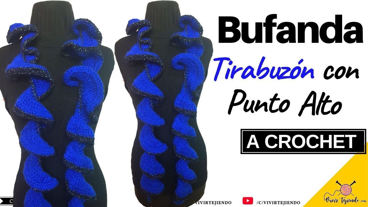 Tejidos a Crochet 2019 - Bufanda Tirabuzón a Ganchillo Crochet con Puntos Altos