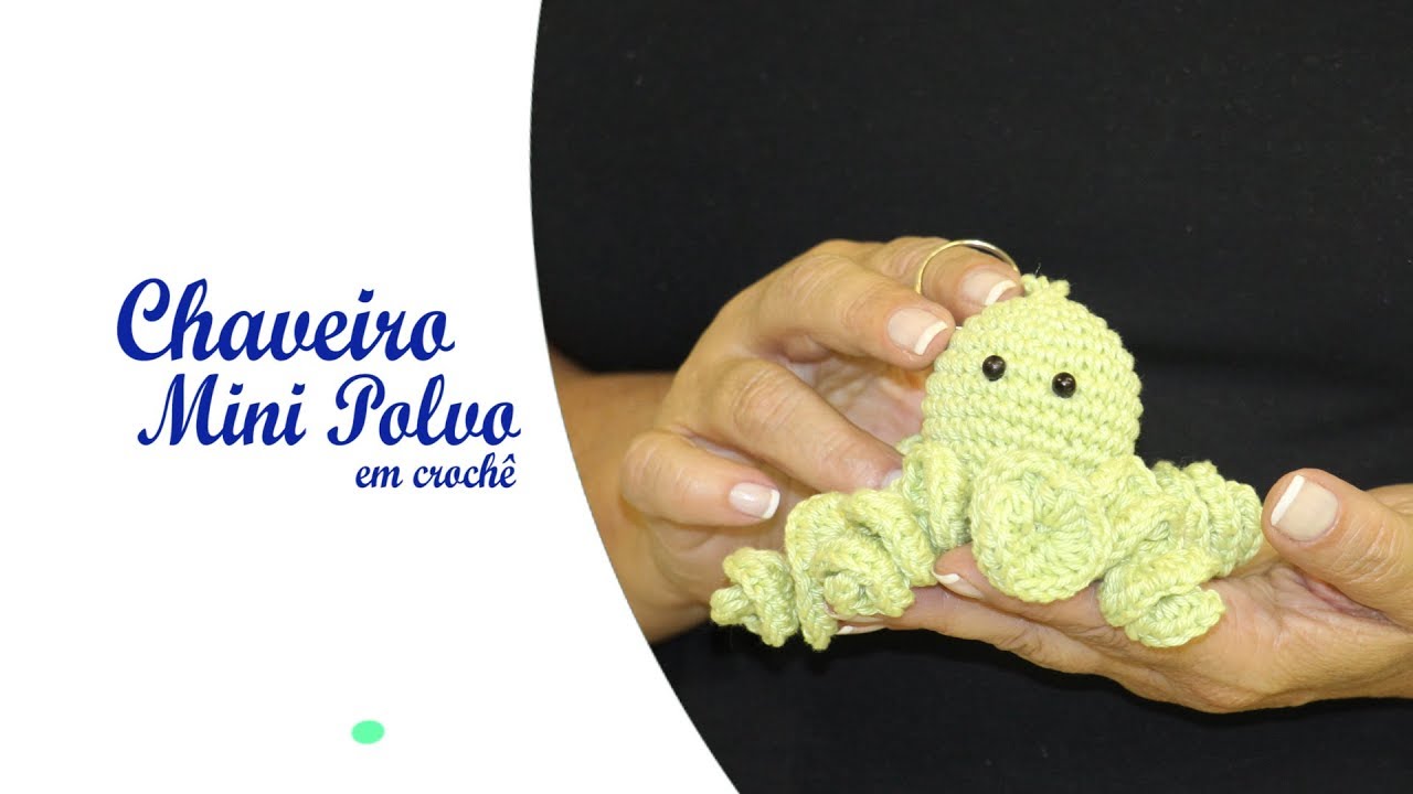 Chaveiro mini polvo amigurumi