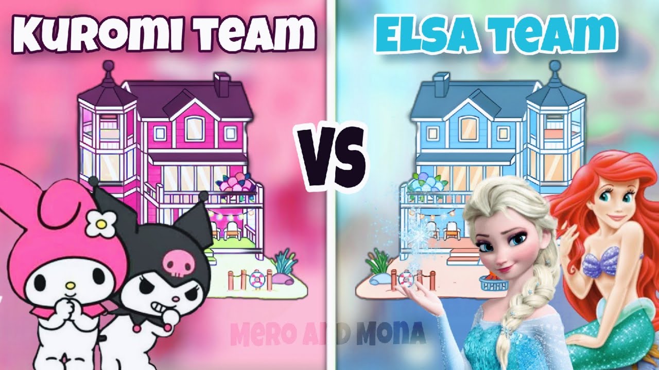 Świat życia Toca | Moja melodia i Kuromi kontra Elsa i Ariel! 😱 [urocze pomysły na domki Toca Boca]