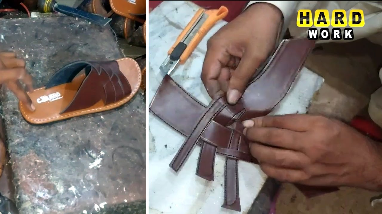 How Handmade Shoes / Chappal Are Made? || Amazing Skills Of handmade Shoe Making || #hardwork