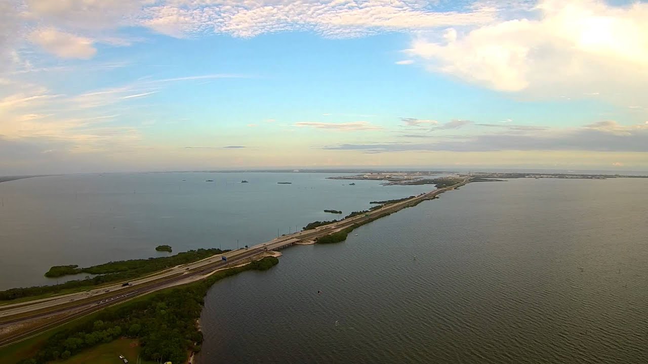 Over Kelly Park Merritt Island Florida Banana River Lagoon Aerial Video