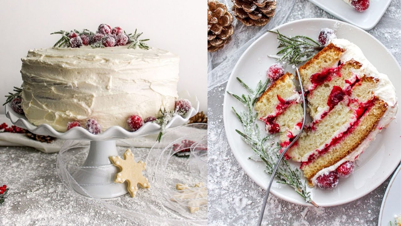 Cranberry White Christmas Cake