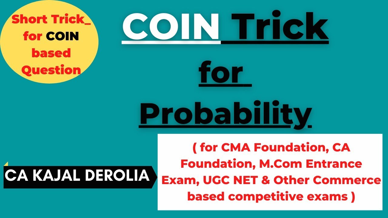 Coin Trick for Probability | Short Trick for Coin related questions | Probability MCQs | Probability