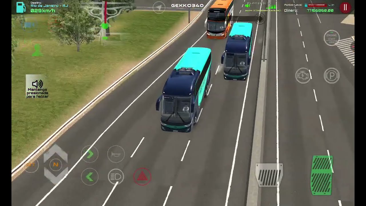 Driver's Jobs Online Simulator. Convoy en buses Marco Polo G7. Mapa de Río de Janeiro.