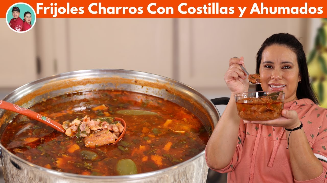 FRIJOLES CHARROS con COSTILLITAS de Puerco **MEJOR QUE NUNCA ** charro beans recipe