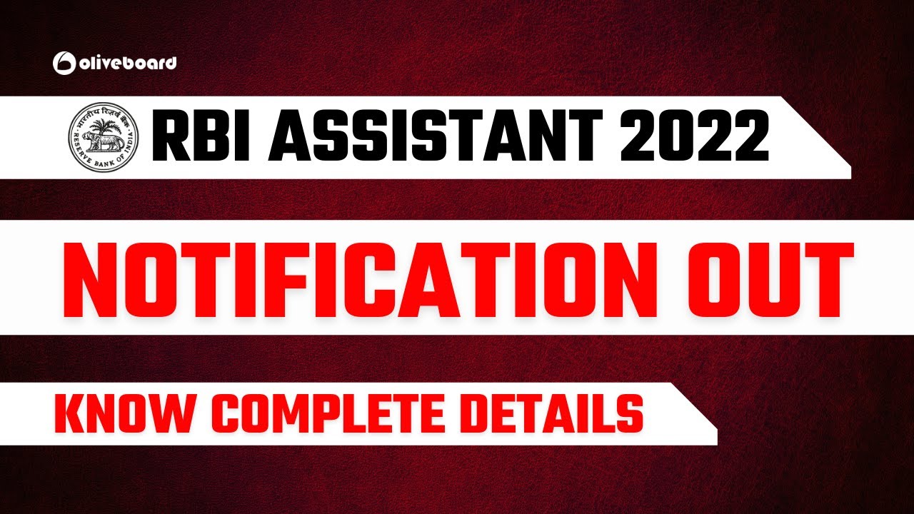 RBI Assistant Notification 2022 Out | 950 Vacancy | Know Complete Details | Harshita Ma'am