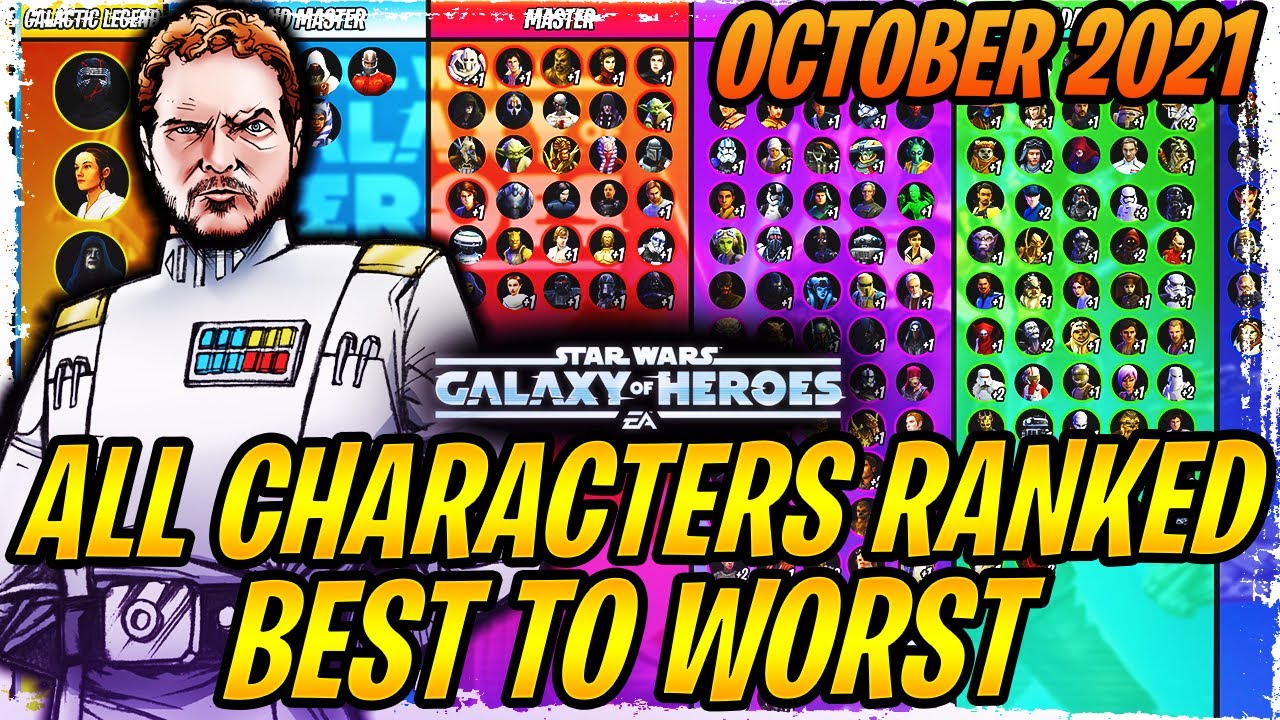 ALL CHARACTERS RANKED BEST TO WORST (POST-2021 NERF) - October 2021 | Star Wars: Galaxy of Heroes