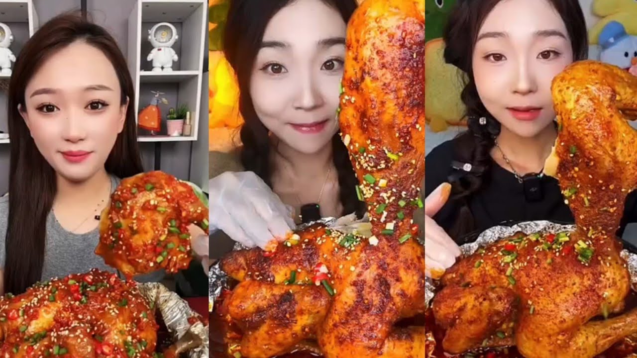 Part ( 09 ) [ MUKBANG ASMR] Spicy Chicken Pork 🍜 with 3x Spicy Lots of Food Pork Belly 😱