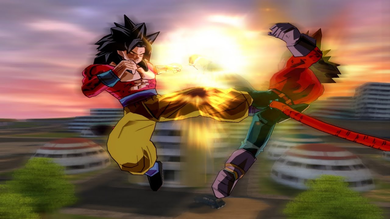 WHAT IF - Goku SSJ4 Vs Vegeta SSJ4 (Enhanced Red Potara) | DBZ BUDOKAI TENKAICHI 3 [Android]